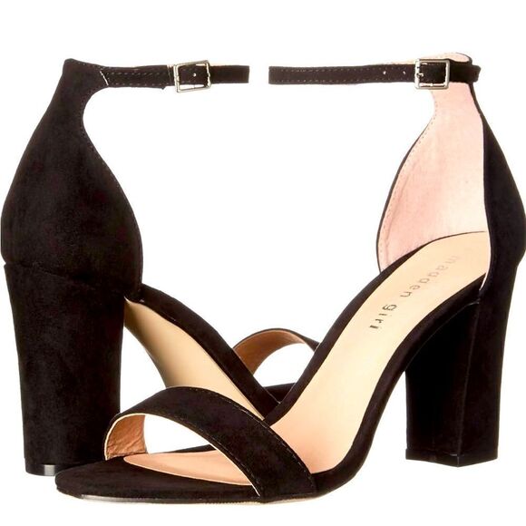 Madden Girl Bella black sandals with ankle strap. - Picture 1 of 6
